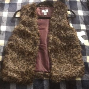 Faux fur vest